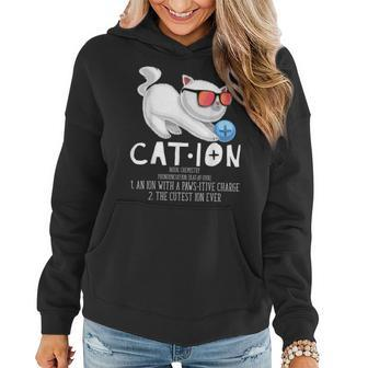 Cation Pawsitive Element Cat Chemistry Teacher Women Hoodie | Mazezy