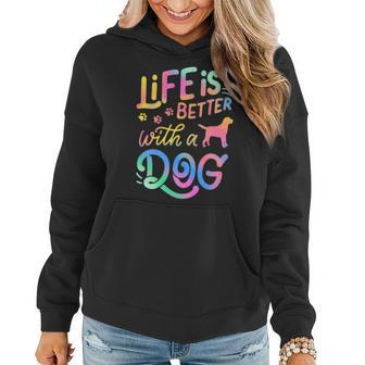 Cavador Life Is Better With My Dog Mom Dad Women Hoodie | Mazezy
