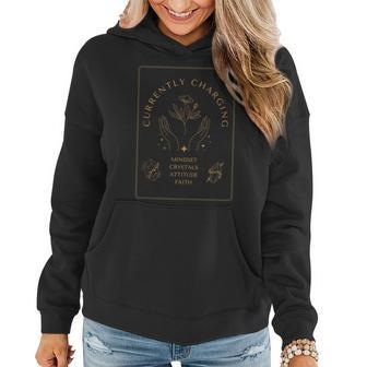 Charging Mindset Attitude Crystals Faith Boho Mystical Witch Faith Funny Gifts Women Hoodie | Mazezy