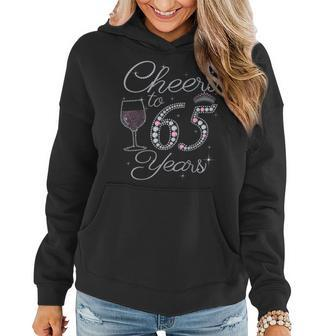 Cheers To 65 Years 1957 65Th Birthday For Women Hoodie - Seseable