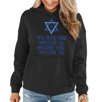 Christian Bible Genesis 123 Bless Israel Love Peace Support Women Hoodie | Mazezy