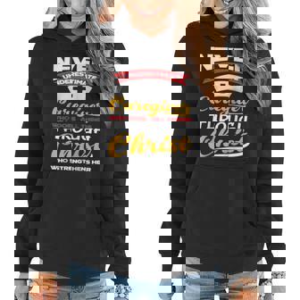 Christian Christ Never Underestimate A Caregiver Women Hoodie - Seseable