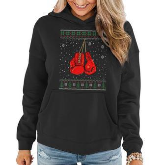 Christmas Boxing Gloves Ugly Christmas Sweater Women Hoodie - Monsterry UK