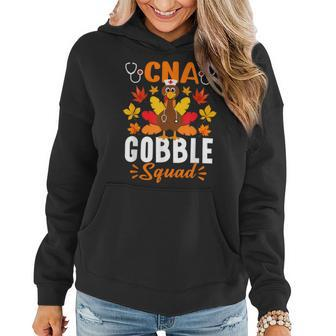 Cna Gobble Squad Nurse Turkey Thanksgiving Women Hoodie - Seseable