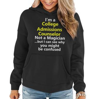 College Admissions Counselor Recruiter Job Career Officer Women Hoodie | Mazezy