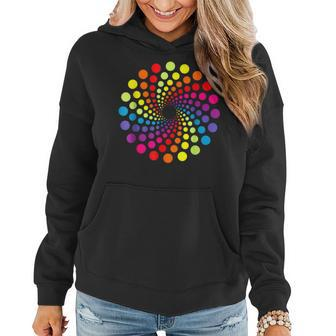Colored Multicolor Polka Dot September 15Th Dot Day Rainbow Women Hoodie