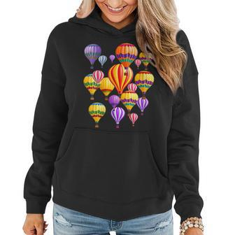 Colorful Hot Air Balloons Women Hoodie - Seseable