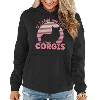 Corgi Girl Corgi Moms Corgi Just A Girl Who Loves Corgis Women Hoodie | Mazezy
