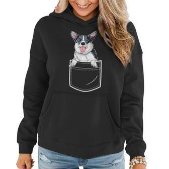 Corgi In Your Front Pocket Funny Dog Lover Men Women Gifts Women Hoodie | Mazezy