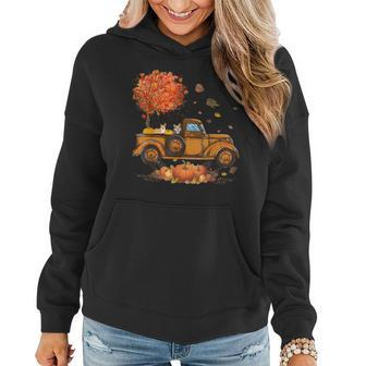 Corgi Pumpkins Truck Autumn Leaf Fall Thanksgiving Fall Thanksgiving Women Hoodie | Mazezy CA