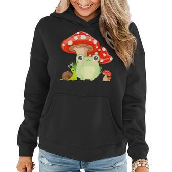 Cottagecore Aesthetic Frog Snail Mushroom Kids N Girls Women Hoodie - Seseable