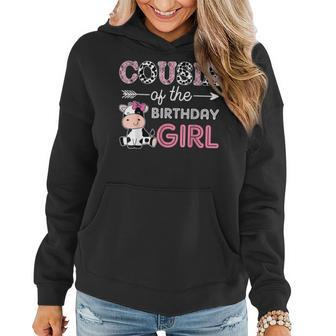 Cousin Of The Birthday Girl Farm Cow Cousin Matching Family Women Hoodie - Seseable