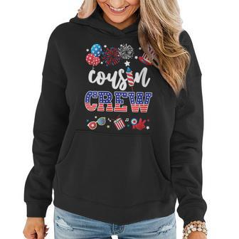 Cousin Crew 4Th Of July Patriotic American Family Matching Gift For Womens Women Hoodie | Mazezy DE