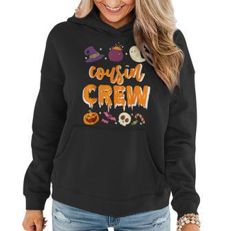 Cousin Crew Cute Ghost Pumpkin Halloween Costume Women Hoodie | Mazezy