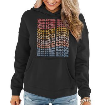Crab-Eating Macaque Groovy Retro Women Hoodie | Mazezy
