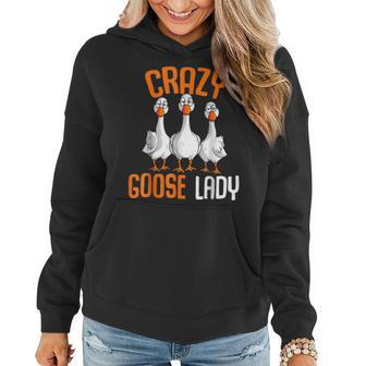 Crazy Goose Lady Goose Girl Funny Duck Lover Women Hoodie | Mazezy