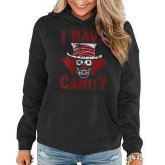 Creepy Mask I Have Candy Scary Clown Women Hoodie | Mazezy
