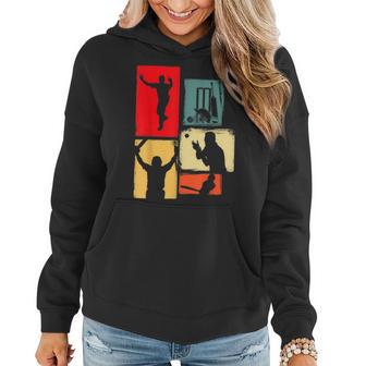 Cricket For Cricketer | Batsman Bowler Retro Cricket Women Hoodie - Thegiftio UK