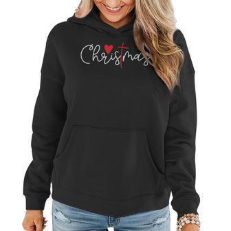 Cross Christmas Cute X-Mas Pajama Christian Jesus Faith Women Hoodie - Thegiftio UK