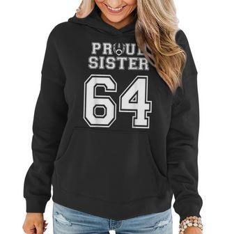 Custom Proud Football Sister Number 64 Personalized Women Women Hoodie | Mazezy