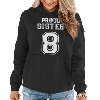 Custom Proud Volleyball Sister Number 8 Personalized Women Women Hoodie | Mazezy