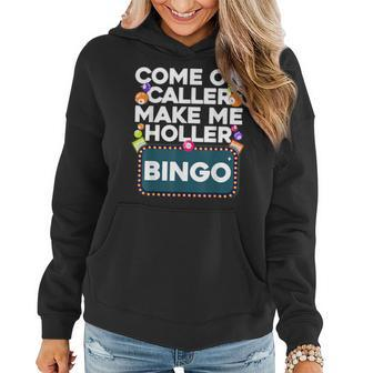 Cute Bingo Design For Men Women Casino Game Bingo Lovers Women Hoodie - Seseable