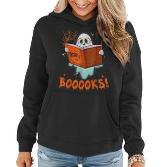 Cute Booooks Ghost Halloween Teacher Librarian Book Reading Gifts For Teacher Funny Gifts Women Hoodie | Mazezy