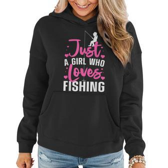 Cute Fishing For Women Girls Kids Fisher Fisherman Bass Fish Women Hoodie - Monsterry