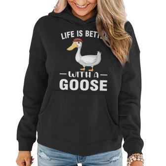 Cute Goose Design For Men Women Toddler Grey White Goose Women Hoodie | Mazezy