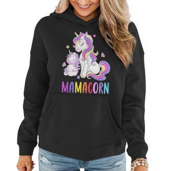 Cute Mamacorn Unicorn 2021 Rainbow Colors Women Hoodie - Seseable