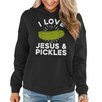 Cute Pickle Design For Men Women Kids Jesus Pickle Lovers Women Hoodie | Mazezy