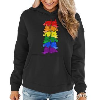 Cute Rainbow Doberman Gay Pride Lgbt Puppy Lover  Women Hoodie