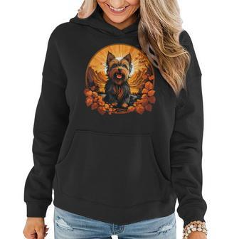 Cute Yorkshire Terrier Halloween Fall Autumn Holiday Women Hoodie - Monsterry AU