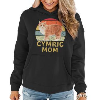 Cymric Cat Mom Retro Vintage Cats Lovers & Owners Women Hoodie | Mazezy