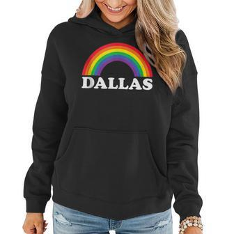 Dallas Rainbow Lgbtq Gay Pride Lesbians Queer Women Hoodie | Mazezy DE