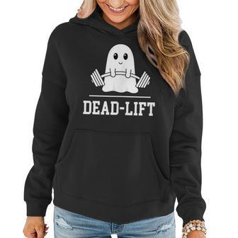 Dead Lift Ghost Halloween Cute Boo Gym Weights Women Hoodie - Thegiftio UK