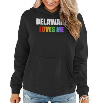 Delaware Gay Pride Lgbt Rainbow Love Lesbian Men Women Gifts Women Hoodie | Mazezy