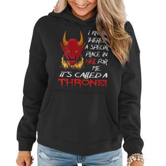 Demon Devil Image Funny Sarcastic Evil Scary Gift Women Hoodie | Mazezy