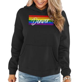 Denver Colorado Co Lgbt Pride Rainbow Flag Gay Pride Gift Women Hoodie | Mazezy
