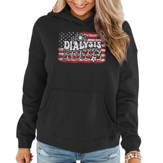 Dialysis Nurse 4Th Of July Usa Patriotic Independence Day Women Hoodie | Mazezy