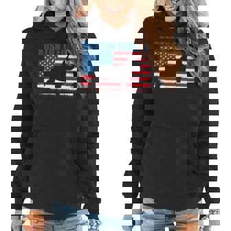 Dog Boston Terrier American Flag Boston Terrier Women Hoodie - Monsterry