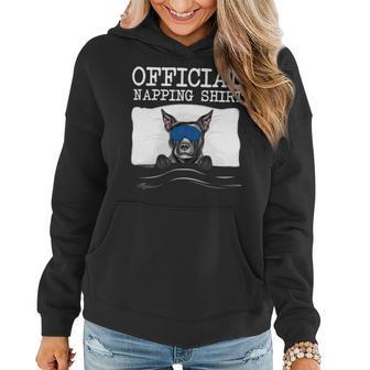 Dog Staffordshire Sleeping Staffordshire Bull Terrier Sleep Official Napping Women Hoodie - Monsterry