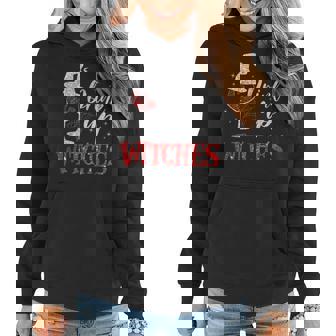 Drink Up Witches Wine Glass Halloween Drinking Women Hoodie - Thegiftio