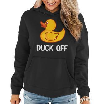 Duck Off Rubber Duck Pun For Programmer & Teacher Women Hoodie | Mazezy