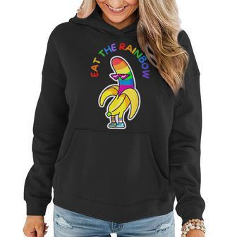 Eat The Rainbow Funny Gay Pride Gay Couple Male Gay Guy Women Hoodie | Mazezy