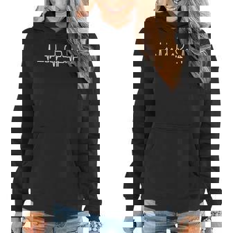 Ekg Wine Wine Heartbeat Pulse Women Hoodie - Seseable