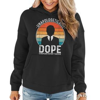 European History Teacher Unapologetically Dope Pride Afro Women Hoodie | Mazezy