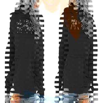 Fall Dancing Skeleton Happy Halloween Happy Halloween Women Hoodie | Mazezy
