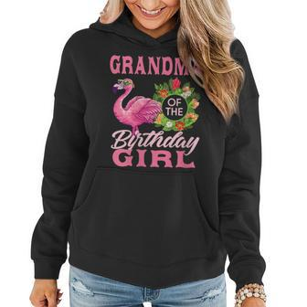 Family Flamingo Matching - Grandma Of The Birthday Girl Women Hoodie | Mazezy