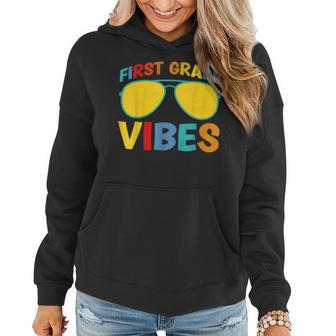 First Day Of School 1St Grade Vibes Boys First Grade Women Hoodie - Seseable